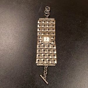 FOSSIL CHAIN MAIL CUFF BRACELET WATCH